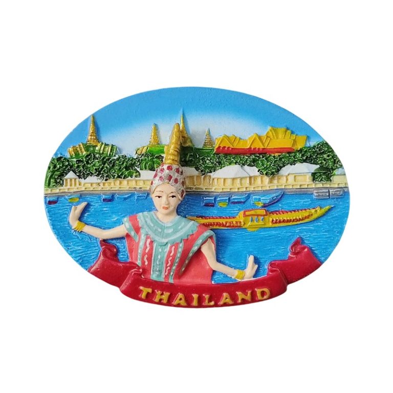 thailand dance scene fridge magnet cultural travel collectible & colorful kitchen whiteboard décor