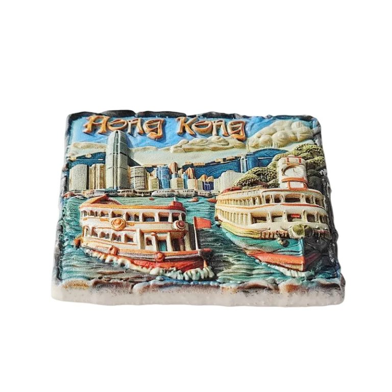 hong kong china skyline fridge magnet cityscape souvenirs and travel memorabilia