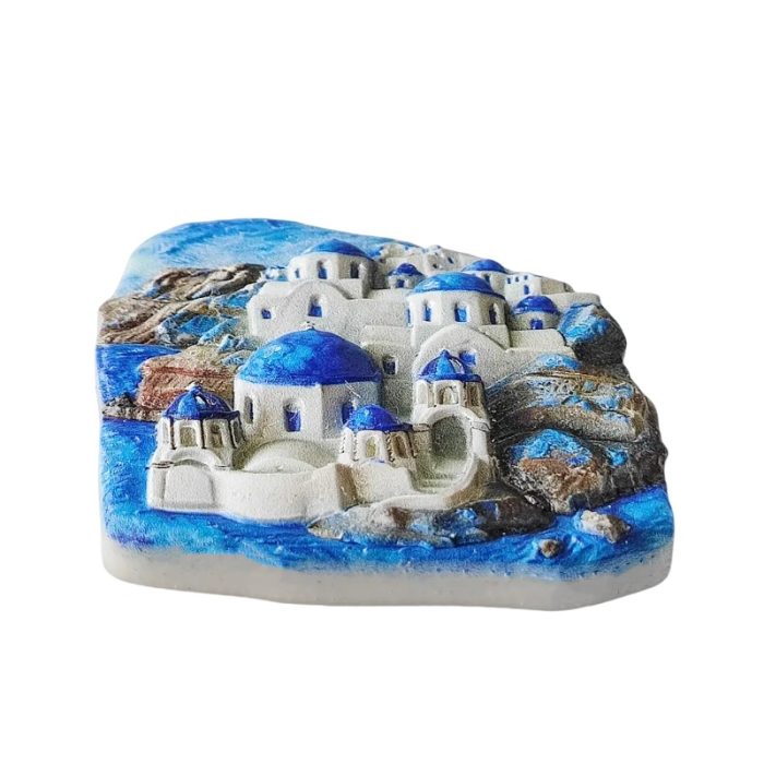 santorini greece fridge magnet coastal architecture souvenir & scenic home decor