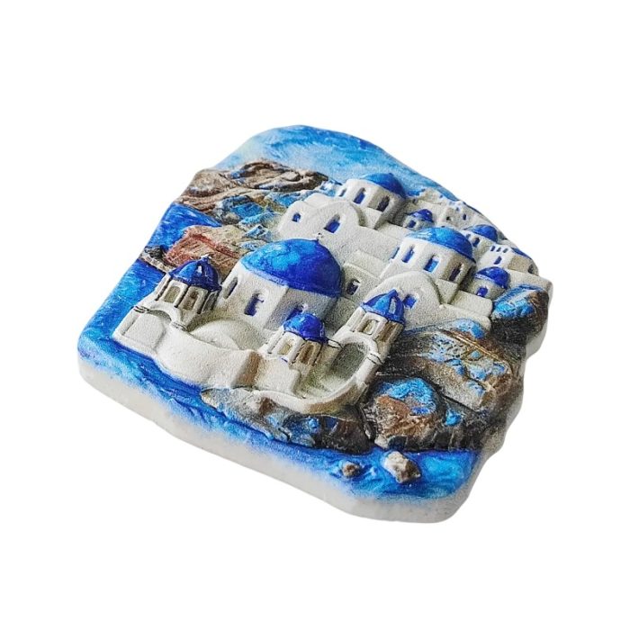 santorini greece fridge magnet coastal architecture souvenir & scenic home decor