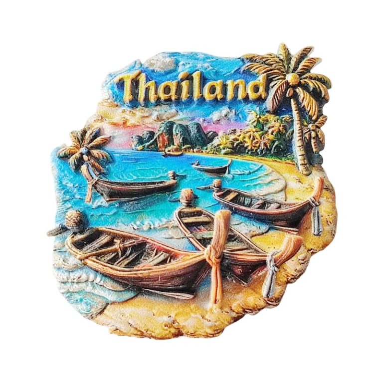 tropical beach thailand fridge magnet island travel souvenir gift & colorful coastal decor