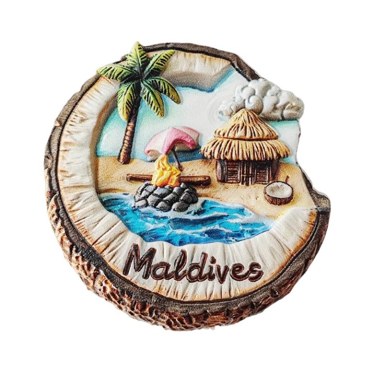 maldives beach hut fridge magnet tropical island souvenir & coastal home decor
