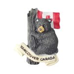 vancouver canada fridge magnet bear with flag souvenir gift & whiteboard décor