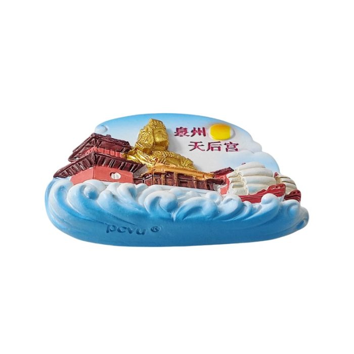 mazu temple quanzhou china fridge magnet ocean temple souvenir gift & cultural décor