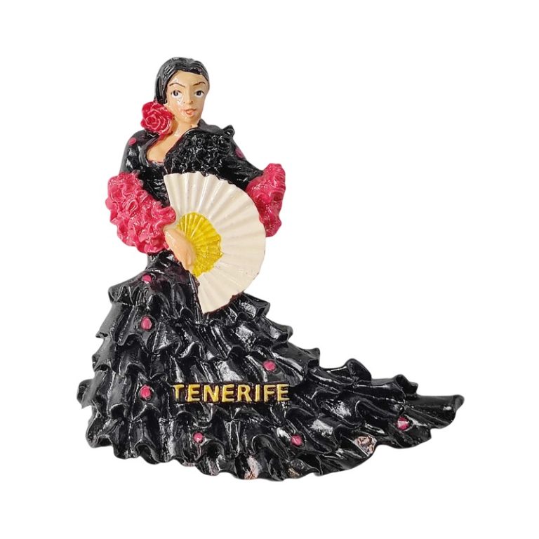 tenerife spain fridge magnet flamenco dancer figurine souvenir & spanish culture gift décor