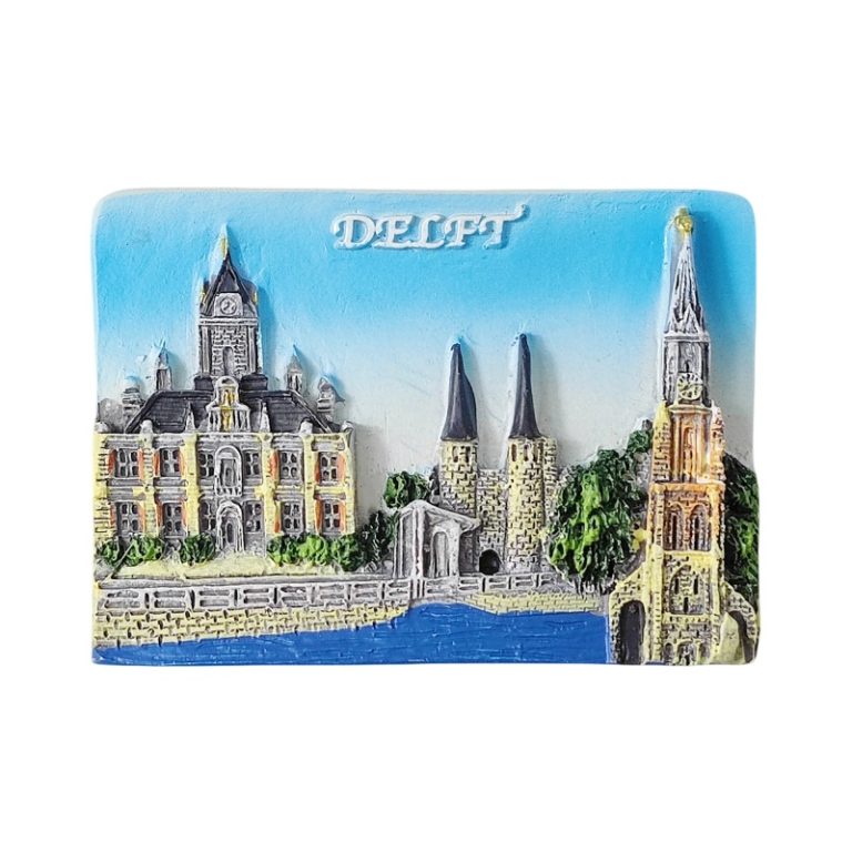 delft netherlands fridge magnet historic cityscape travel souvenir & fridge whiteboard ornament