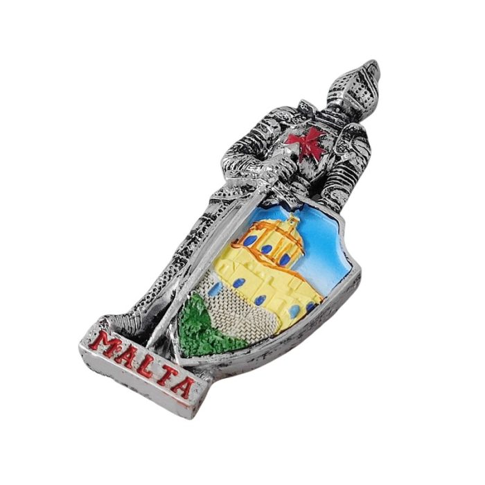 malta knight armor fridge magnet historic warrior shield design souvenir gift & medieval décor