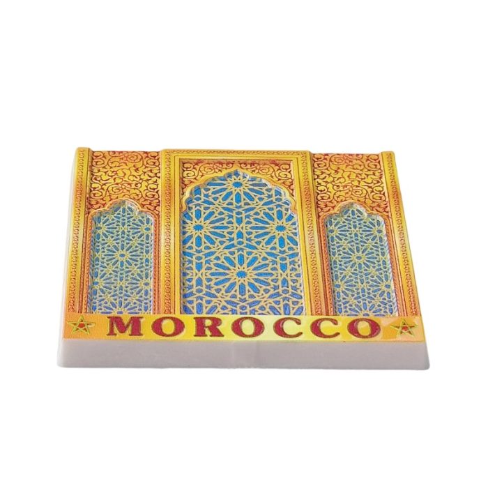 morocco islamic window fridge magnet – geometric pattern travel souvenir & exotic décor