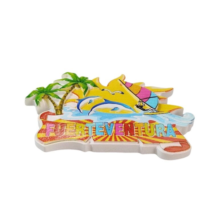 fuerteventura spain fridge magnet colorful island gift & beach vacation keepsake