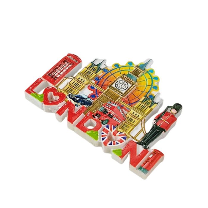 london uk fridge magnet red bus & big ben souvenir for fridge or office