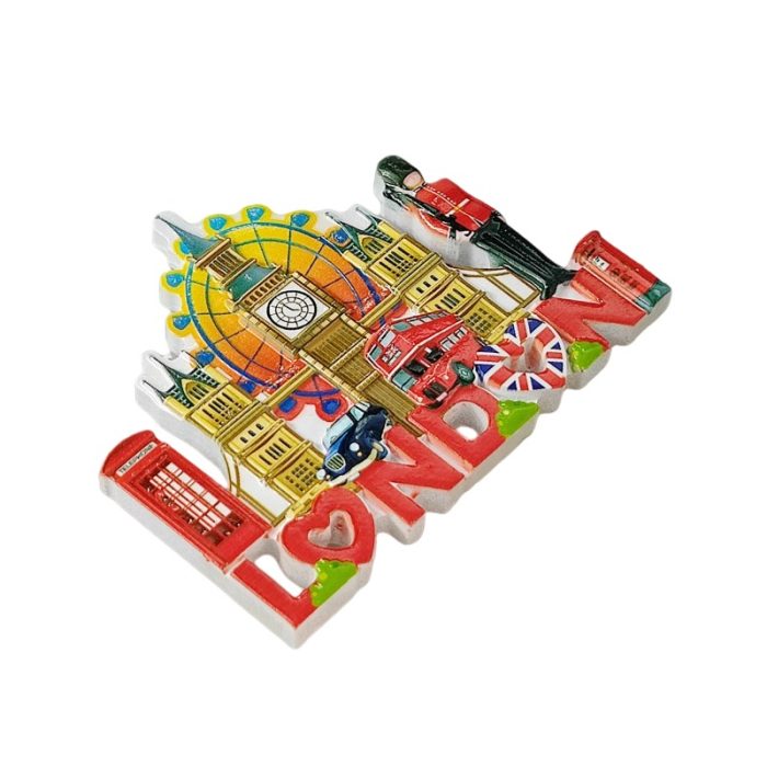 london uk fridge magnet red bus & big ben souvenir for fridge or office