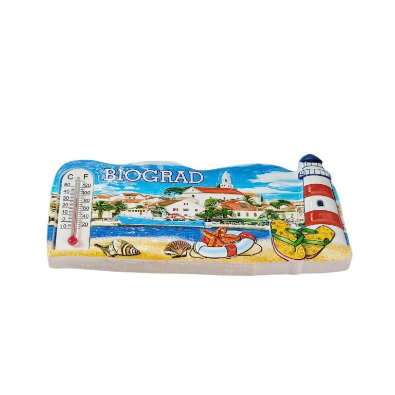 biograd croatia fridge magnet seaside city travel souvenir & temperature display