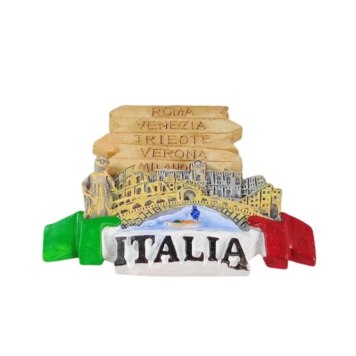 italia landmark cities italy fridge magnet directional sign travel souvenir gift