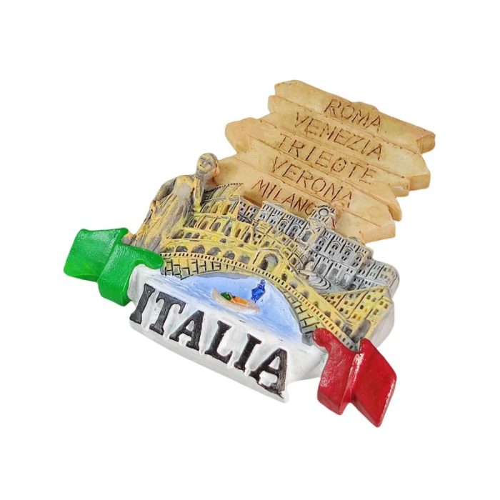 italia landmark cities italy fridge magnet directional sign travel souvenir gift