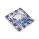 seville spain fridge magnet ceramic tile style travel keepsake & home décor