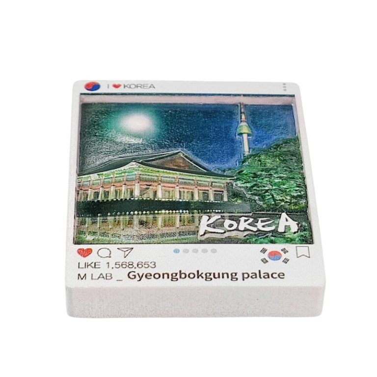 gyeongbokgung palace korea fridge magnet night view travel memory souvenir