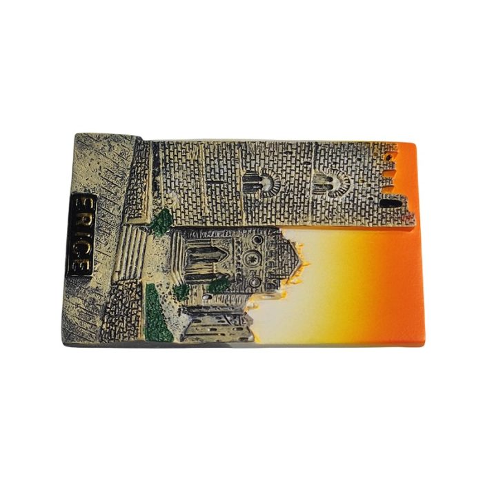 erice, italy fridge magnet – historic sicilian town souvenir & unique gift