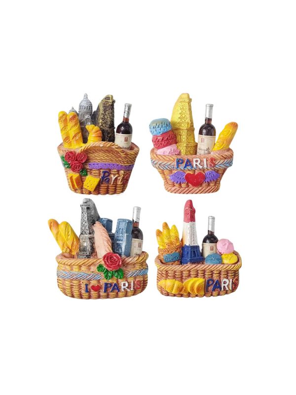 paris eiffel tower & macaron france fridge magnet – cute french travel gift & whiteboard décor