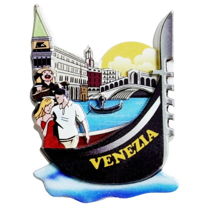 venice italy fridge magnet – gondola ride souvenir for romantic travel gift & kitchen decor