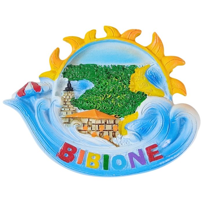 bibione italy fridge magnet – colorful summer beach souvenir for travel lovers & magnetic decor fans