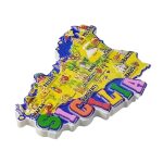 sicily italy map fridge magnet – colorful island souvenir for adventure travelers & kitchen wall decor