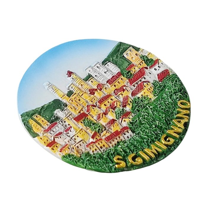 san gimignano italy fridge magnet – tuscany towers cityscape travel souvenir gift & retro whiteboard decor