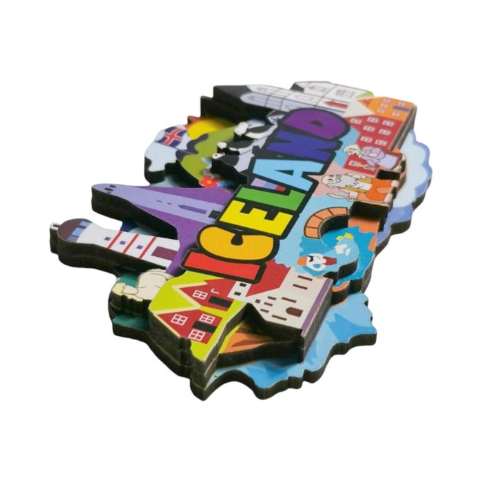 colorful iceland culture fridge magnet – cartoon style nordic souvenir for kids & fun decor