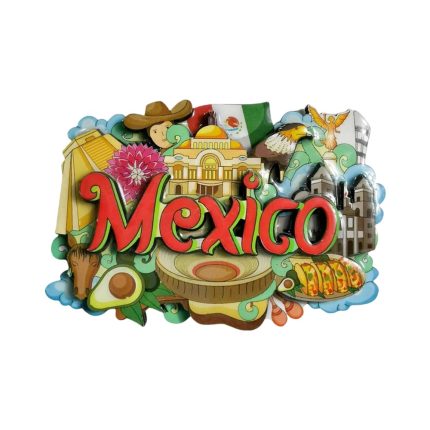 ​​mexico fridge magnets vibrant cultural collection, flag, pyramid & tacos design, colorful travel keepsake & whiteboard decor​​