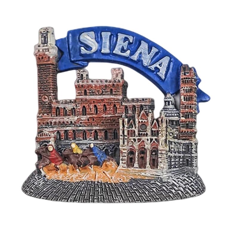 siena italy fridge magnet – medieval town travel souvenir & rustic whiteboard decoration