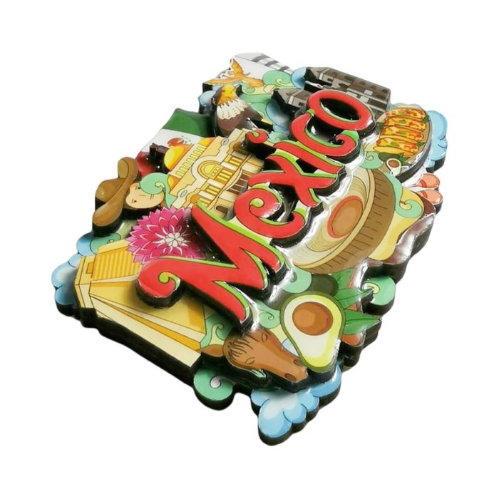 ​​mexico fridge magnets vibrant cultural collection, flag, pyramid & tacos design, colorful travel keepsake & whiteboard decor​​