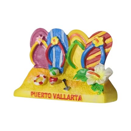 puerto vallarta flip flops fridge magnets fun mexican beach resort gift & summer vacation decor