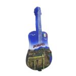 pompeii italy fridge magnet – guitar shaped souvenir with ruins scene & musical decor vibes