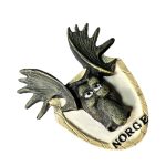norway moose head fridge magnet – rustic nordic animal souvenir for cabin or kitchen decor