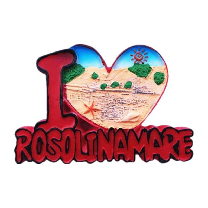 rosolina mare italy fridge magnet i ♥ rosolina beach souvenir, cute heart design for summer vibes