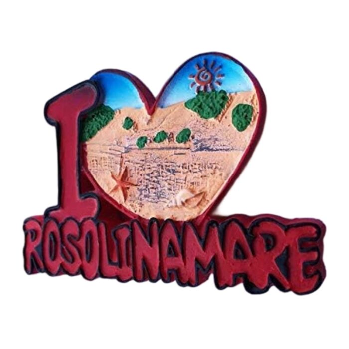 rosolina mare italy fridge magnet i ♥ rosolina beach souvenir, cute heart design for summer vibes