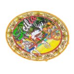 sicilia traditional fridge magnet horse cart & palm design – italian island keepsake & mediterranean decor