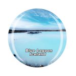 blue lagoon iceland fridge magnet – soothing geothermal spa souvenir & minimalist nordic decor