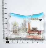 siena italy fridge magnet – scroll design with historic architecture – tuscany travel memento