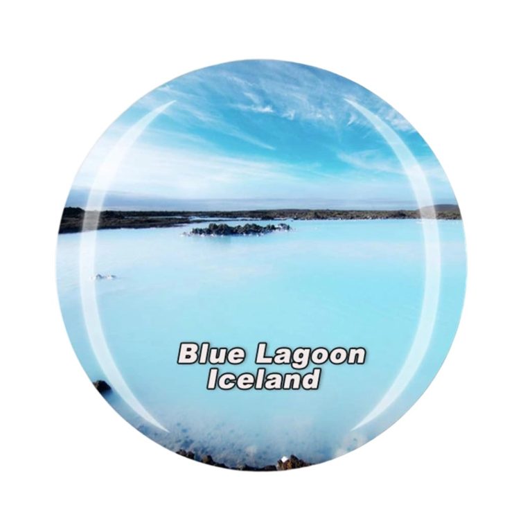 blue lagoon iceland fridge magnet – soothing geothermal spa souvenir & minimalist nordic decor