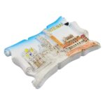 siena italy fridge magnet – scroll design with historic architecture – tuscany travel memento