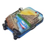 otranto italy fridge magnet – waterfront lighthouse with suitcase shape – mediterranean adventure decor & message holder