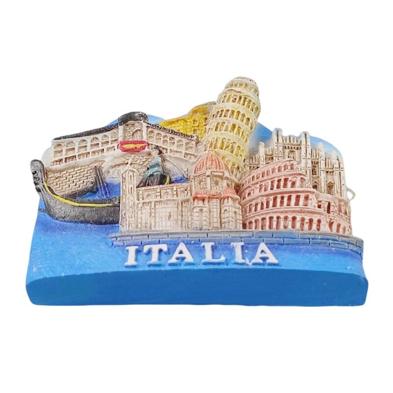 italy landmarks fridge magnet venice, pisa & rome collage – scenic tourist gift & europe travel souvenir