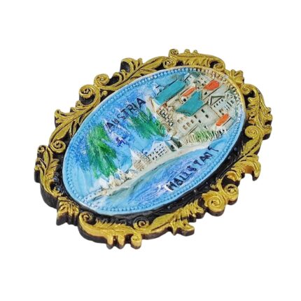 hallstatt austria fridge magnets – vintage frame lake village travel souvenir & elegant wall accent