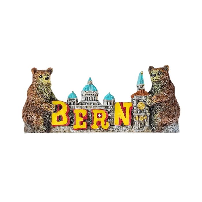 bern switzerland bear landmark fridge magnet – swiss capital city souvenir gift for fridge & office board