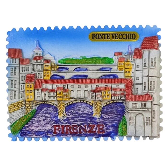 firenze italy fridge magnet – ponte vecchio bridge travel memento & postcard style fridge decor