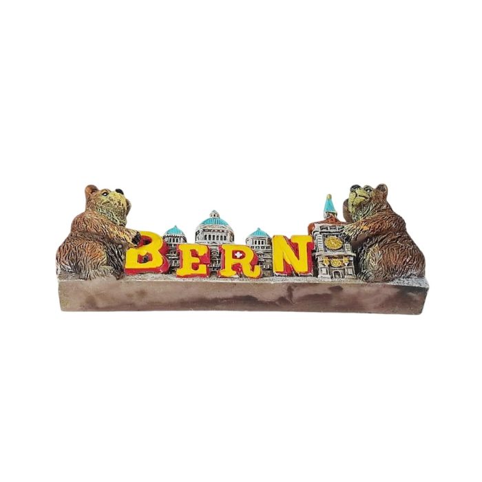 bern switzerland bear landmark fridge magnet – swiss capital city souvenir gift for fridge & office board