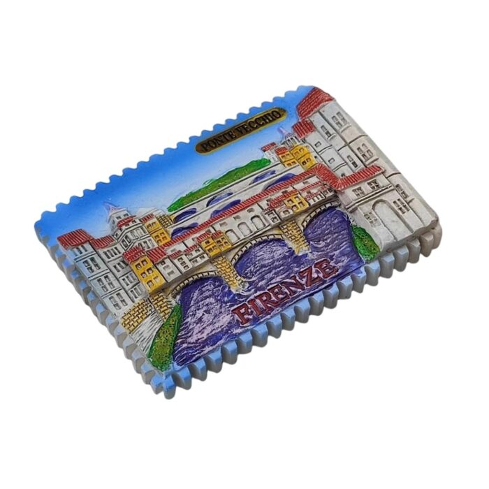 firenze italy fridge magnet – ponte vecchio bridge travel memento & postcard style fridge decor