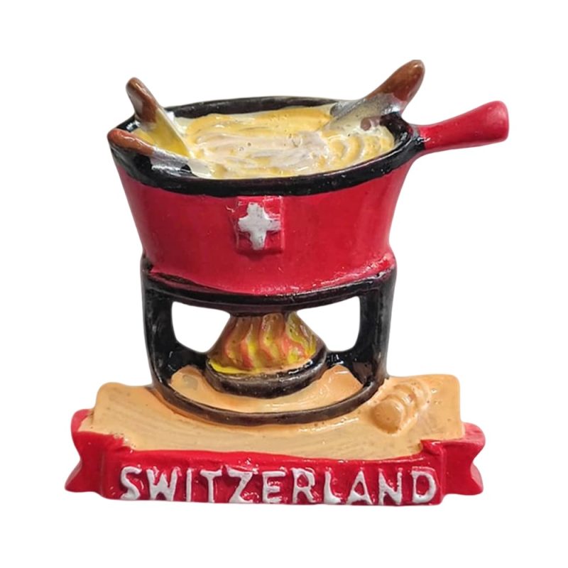 savoy fondue cheese plate fridge magnet – france alps inspired culinary souvenir for kitchen & food lovers decor