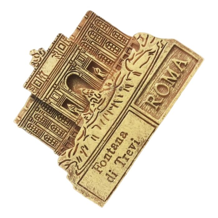rome italy fridge magnet trevi fountain relief style souvenir for travelers & classic bronze decor