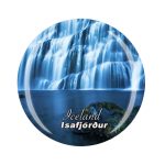 isafjörður iceland waterfall scene fridge magnet – scenic nature travel keepsake & nordic decor